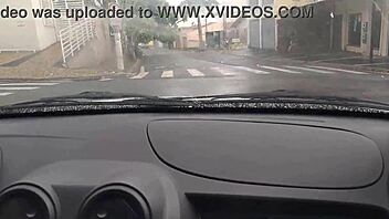 Brazilian milf neighbor pays with delicious blowjob in my uber car