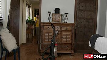 Blonde Stepmom Reveals Huge Tits