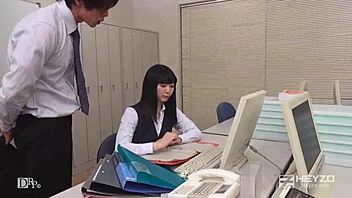 stress relief with a blowjob - sex is the only skill of the new employee - yui watanabe 1