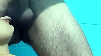 Homemade Shower Deep Throat With Stepfather's Monster Cock