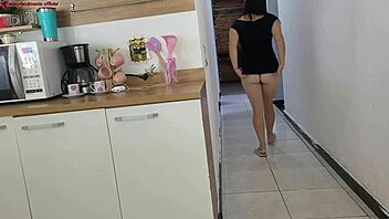 risky sex while husband showers