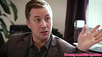 classy babe gets pussyfucked by husband's friend with deepthroat