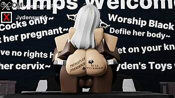 Fucking a cowgirl and breeding her with big black cock! 😈 Complete on Roblox