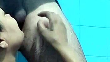 Homemade Shower Deep Throat With Stepfather's Monster Cock