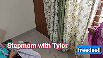 Stepmom Rides Cowgirl On Mother's Day With Her Tight Pussy