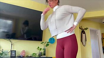 caught stepmom says, 'i hate watching porn but love fucking this big cock in my pussy!'