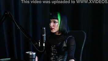 blonde teen in cosplay compilation with sheer red outfits