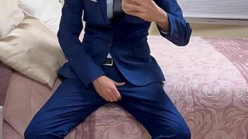 Hot daddy jerking off busts thick load 😏