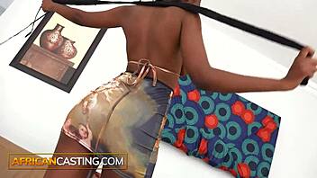 naughty 18yo ebony hottie sucks big cock for casting