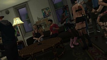 Pov sex with goth chick at party!