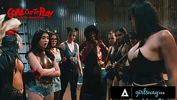 Girlsway 10 Girl Lesbian Gangbang Rough Fisting Strap-On Sex And Squirting