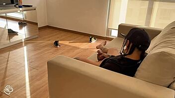 my stepmother catches me masturbating and takes my virginity