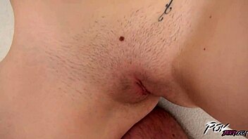 first casting for blonde cutie in reality scene with cum on belly