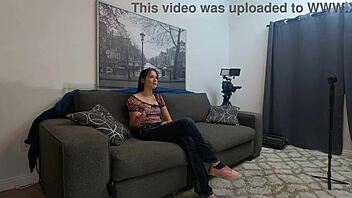 Hey, gracie mayy is doing this hardcore casting interview with brunette