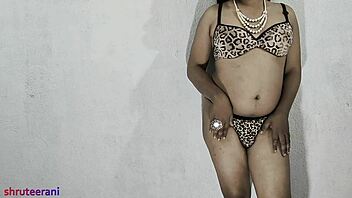 Animal print part 2 crossdressing by indian shemale