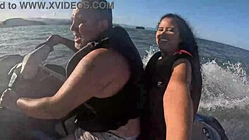 Craziness on jet ski in guaruja beach