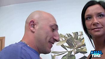 German Liana rides Omar in cowgirl position, enjoying both anal and vaginal