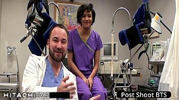 Freshman Gets Mandatory Hitachi Orgasm From Nurse - Jackie Banes