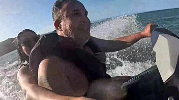 Craziness on jet ski in guaruja beach