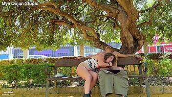 nasty girl fucked hard in public park