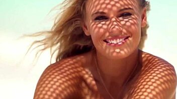 Contemplating Beautiful Model Caroline Wozniacki