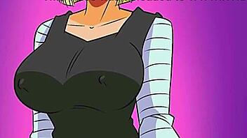 android 18 gets her big ass fucked hard while sucking cock passionately