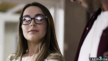 Timid Teen Reporter Aften Opal Takes Big Cock Rough