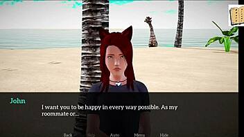 in my new family 48, the redhead teen with small tits gets erotic in homemade setting