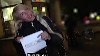 Petite Blonde MILF Fingers Herself in Public POV Hookup