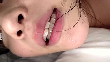 cute japanese girl masturbates and gives blowjob with dildo 😍