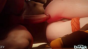 In the kitchen, chinese xiangling experiences her first anal penetration on the floor, a wild genshin impact scene