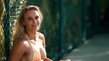 Contemplating Beautiful Model Caroline Wozniacki