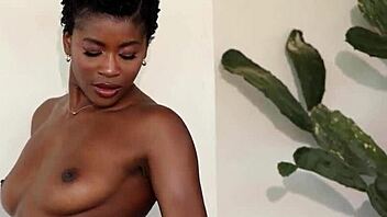ebony milf nicole kitt posed in bikini then stripped to reveal big ass and tits