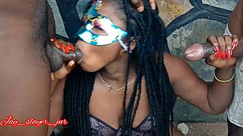 new girl from lagos fucks big black cock outdoors, shaking orgasm?