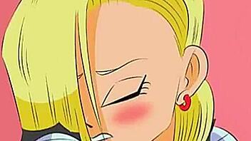 android 18 gets her big ass fucked hard while sucking cock passionately