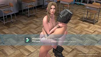 Aerith gets throat fucked hard in the classroom fantasy!
