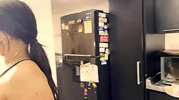 Boss punishes bad behavior with kitchen fuck