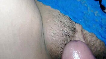 Hot teen stepdaughter seduces with sky blue lingerie.