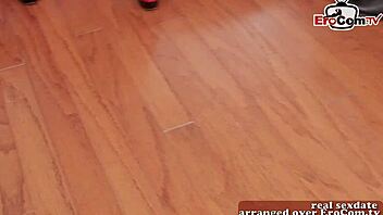 British skinny brunette teen 18+ try porn for the first time.