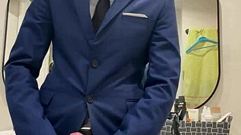 Hot daddy jerking off busts thick load 😏