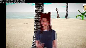 in my new family 48, the redhead teen with small tits gets erotic in homemade setting