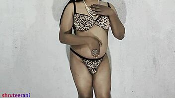 Animal print part 2 crossdressing by indian shemale