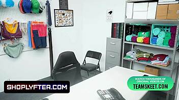 tiny blonde thief paisley bennett gets fucked by big dick guard