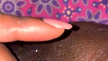 Ebony slut gets homemade creampie from monster bbc, squirting everywhere