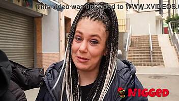 mature chloe funny EATS her first BLACK COCK in quickie doggystyle, fulfilling fantasies