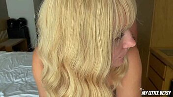 stepdaddy comes home to stepdaughter's birthday surprise blowjob.