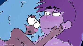 Kelly enjoys romantic sex with a big ass monster.