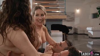 Stepdaughter Leana Lovings And Stepmom Bunny Madison Share In Roleplay Fantasy