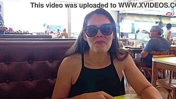 Girlfriend Loses Bet, Masturbates In Restaurant, Naked On Street