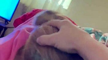 Intense Hoodie Cumshot After Rough Face Fucking Blonde Babe